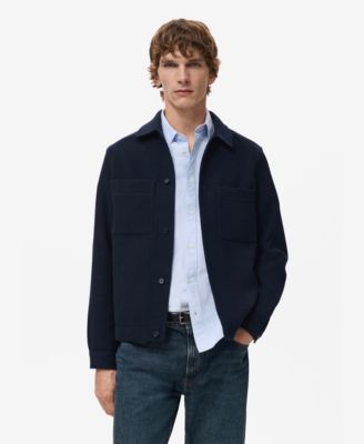 Men's Pockets Wool-Blend Jacket
