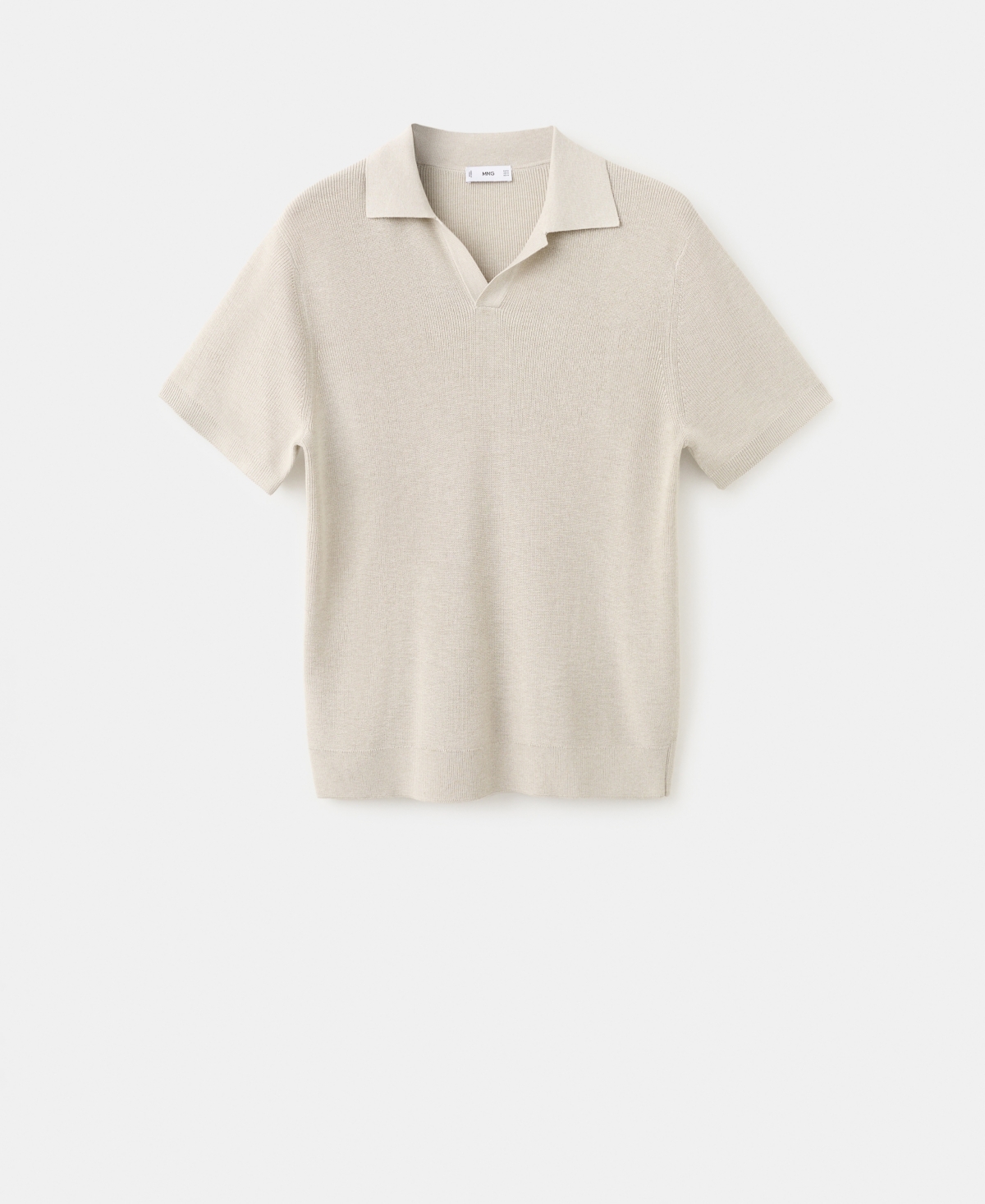 Mango Men's Structured Cotton Knitted Polo Shirt