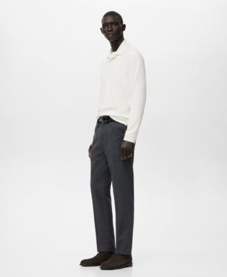 Men's Regular-Fit Knitted Polo Sweater