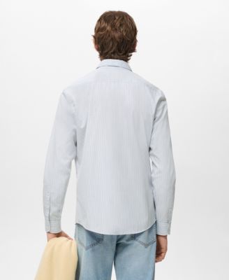 Men's Regular Fit Striped Cotton Shirt