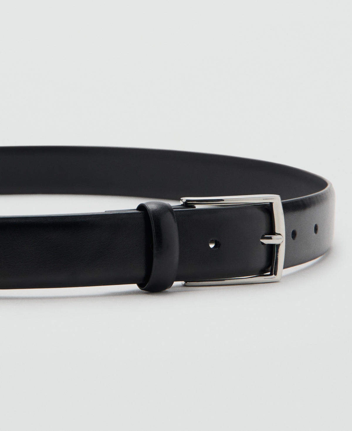 Mango Men's Buckle Leather Belt