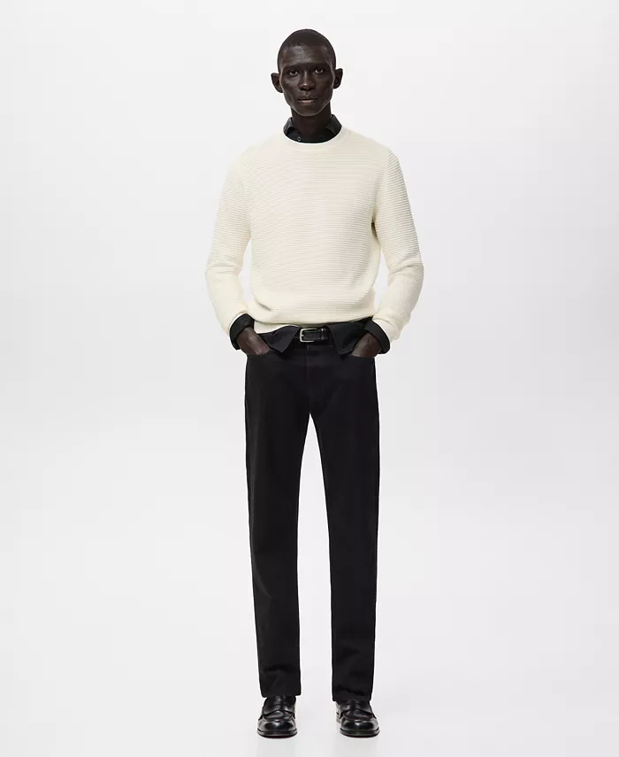Men's Cotton Braided Sweater - thumbnail 2