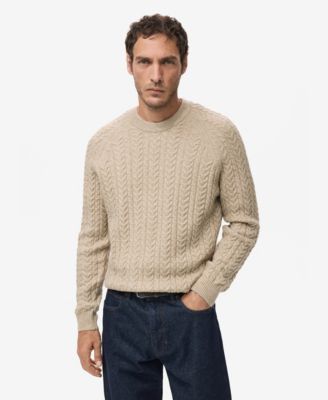 Men's Braided Knitted Sweater