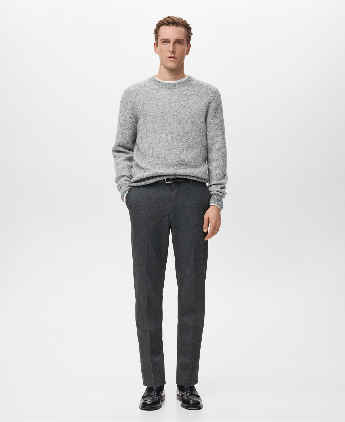 Mango Men's Knit Striped Sweater