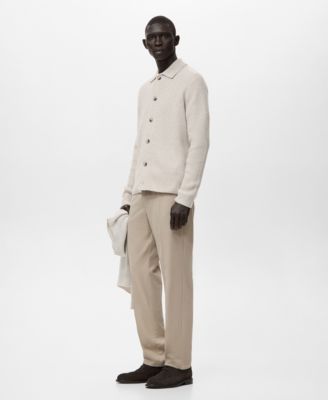 Men's Ribbed Knit Cardigan