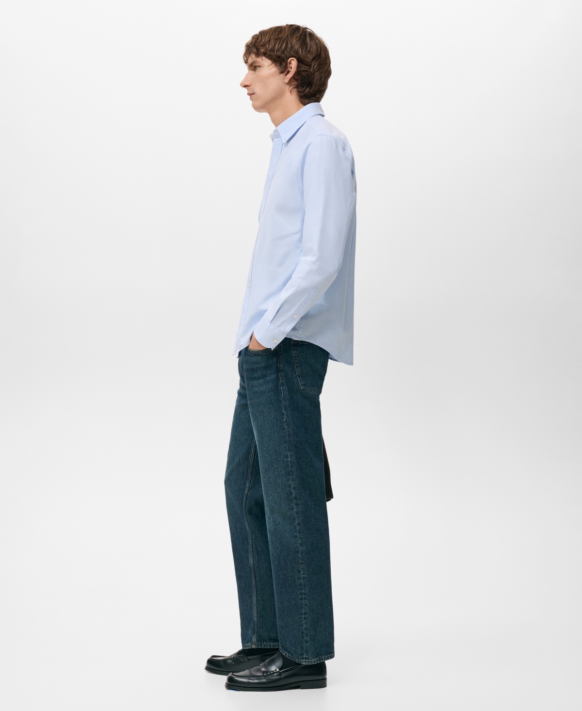 Mango Men's Cotton Oxford Shirt