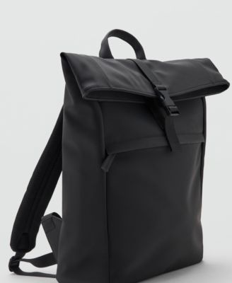 Men's Flap Closure Rubberized Backpack