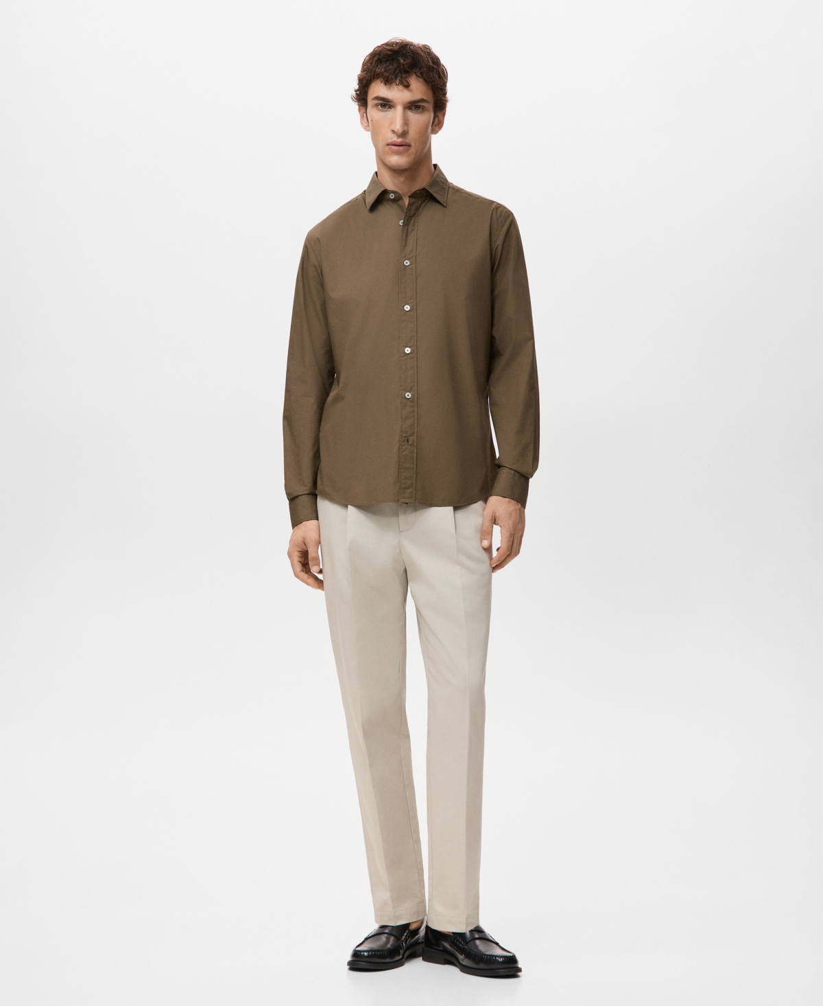 Mango Men's Regular-Fit Cotton Shirt