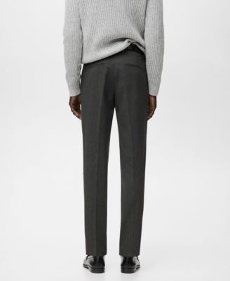 Men's Pleated Slim-Fit Pants