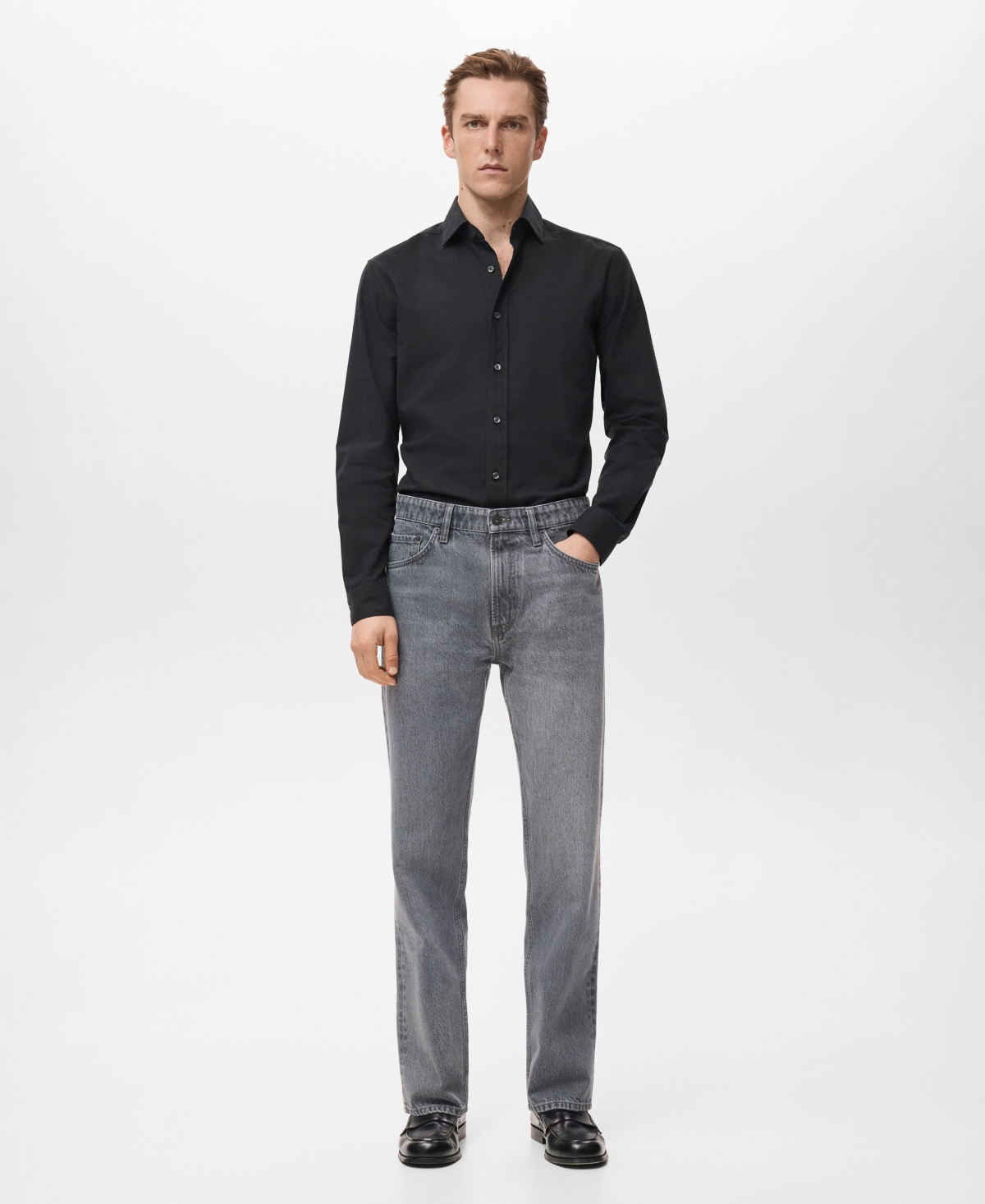 Mango Men's Cotton Slim-Fit Shirt