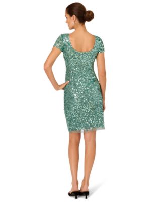 Women's Beaded Crew Neck Dress