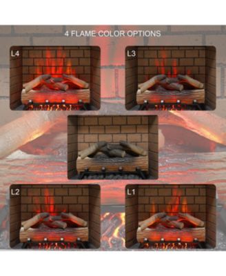 28inch Infrared Electric Fireplace with Removable Trim kit Insert, Touch Panel Home Decor Heater, Smokeless Firebox with Fire Crackling Sound
