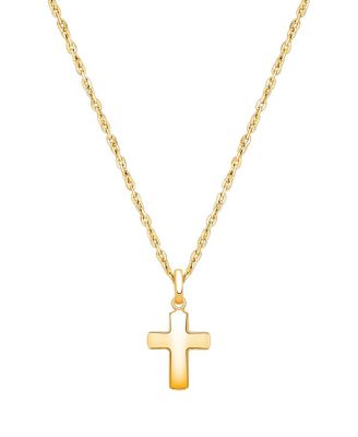 Children's 14K Gold Regal Cross Girls' 12-14" Necklace