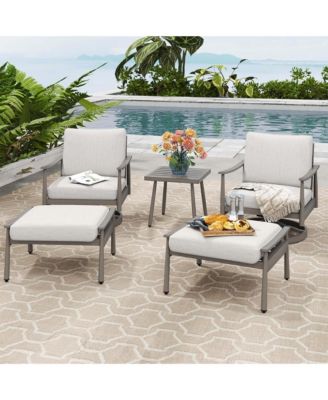 Mondawe 5-piece Outdoor Conversation Set Aluminum Patio Bistro Set