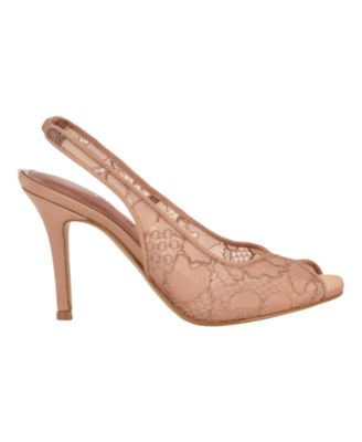 Women's Kisco Lace Peep Toe Slingback Pumps