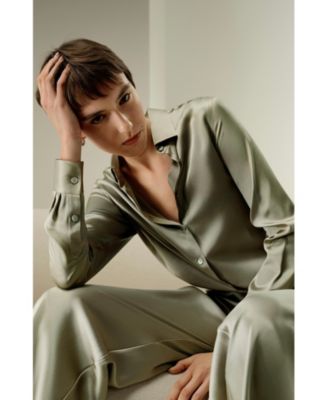 Women's Timeless Silk Charmeuse Button-Up Shirt