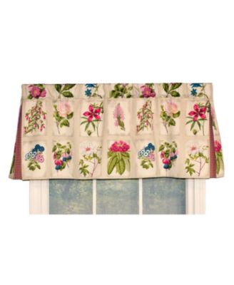 Realistic Study Pleated  100% Cotton with Fully Lined 3" Rod Pocket Valnance for Windows 42" x 18" Blush Rose