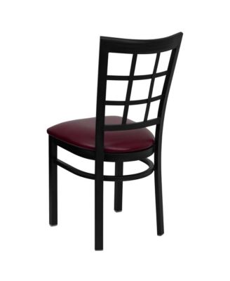 Window Back Metal Restaurant Dining Chair