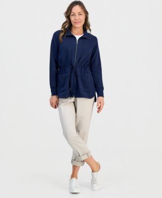 Petite Lux Soft Fleece Anorak Knit Jacket