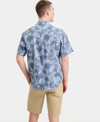 Men's Sand Desert Moody Tropical Short-Sleeve Shirt