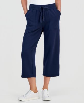 Petite Lux Soft Cropped Wide-Leg Pants
