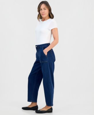 Petite High-Rise Tapered Jeans