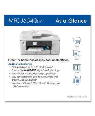 MFCJ6540DW Business Color All-in-One Inkjet Printer