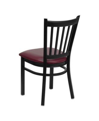 2 Pack Vertical Back Metal Restaurant Chair