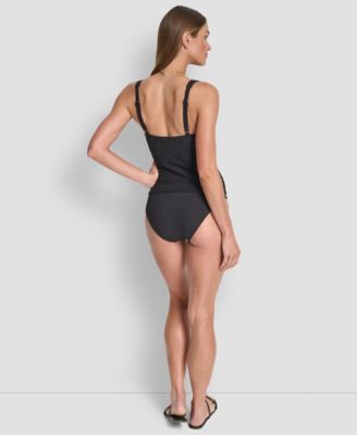 Women's Under-Wire Textured Tankini Top
