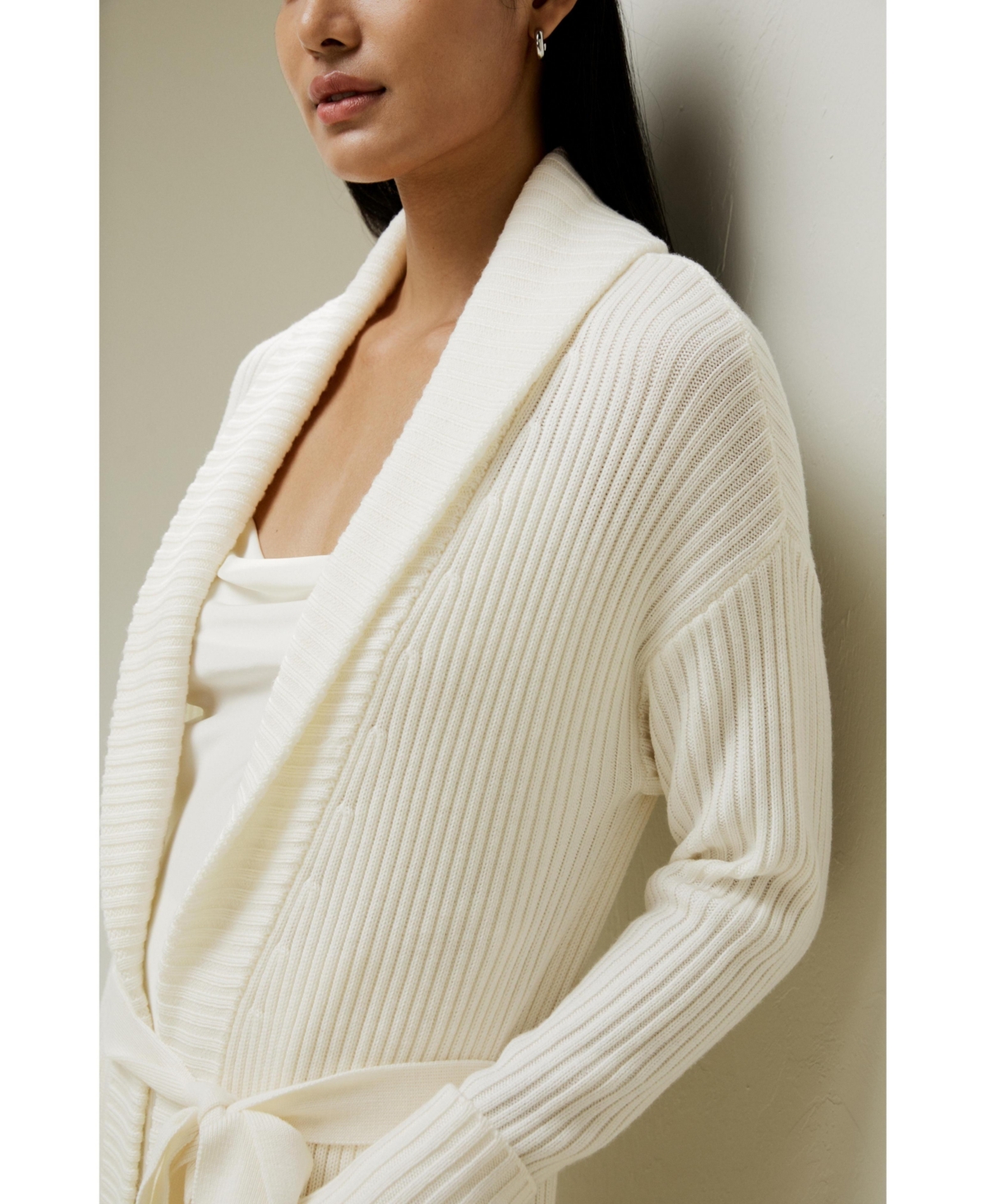 Lilysilk Women's Merino Wool Shawl Collar Cardigan