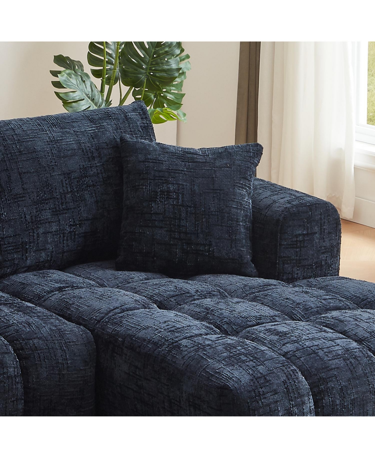 Streamdale Furniture Chenille L-Shape Sectional Sofa Sleeper Couch