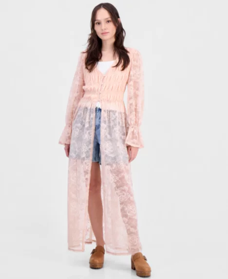 Petite Lace Duster - Dusty Pink