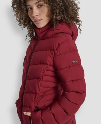 Women's Chevron-Quilted Full-Zip Puffer Jacket