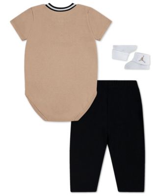 Baby Boys' Jumpman Bodysuit, Pants and Socks, 3-Piece Set