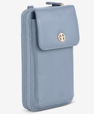 Softy Leather Tech Crossbody Wallet