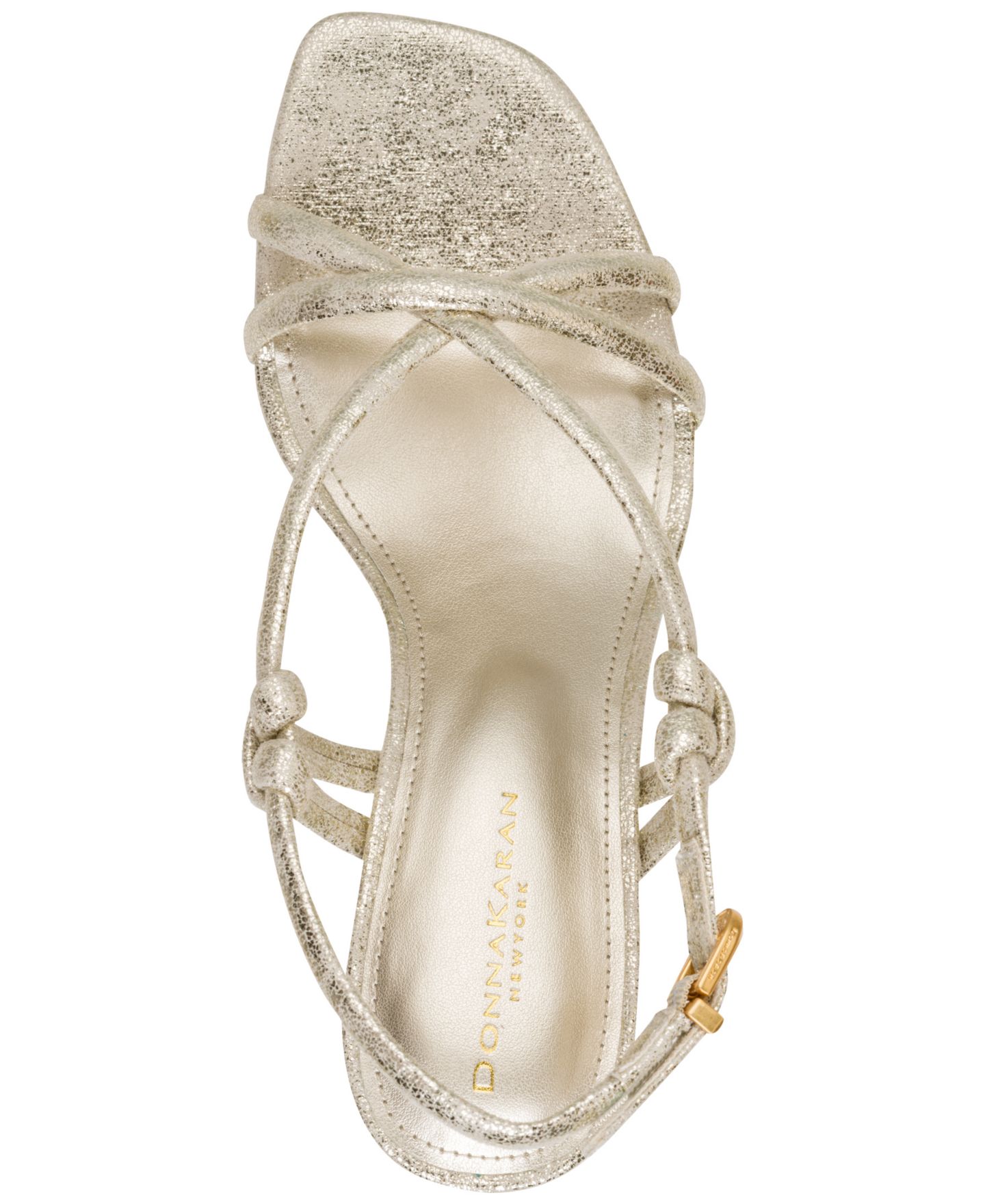 Женские сандалии Donna Karan New York Basil Strappy Dress Sandals, цвет: Белое золото — фото 4