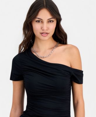 Women's Jaide Asymmetric Short-Sleeve Shirring Top