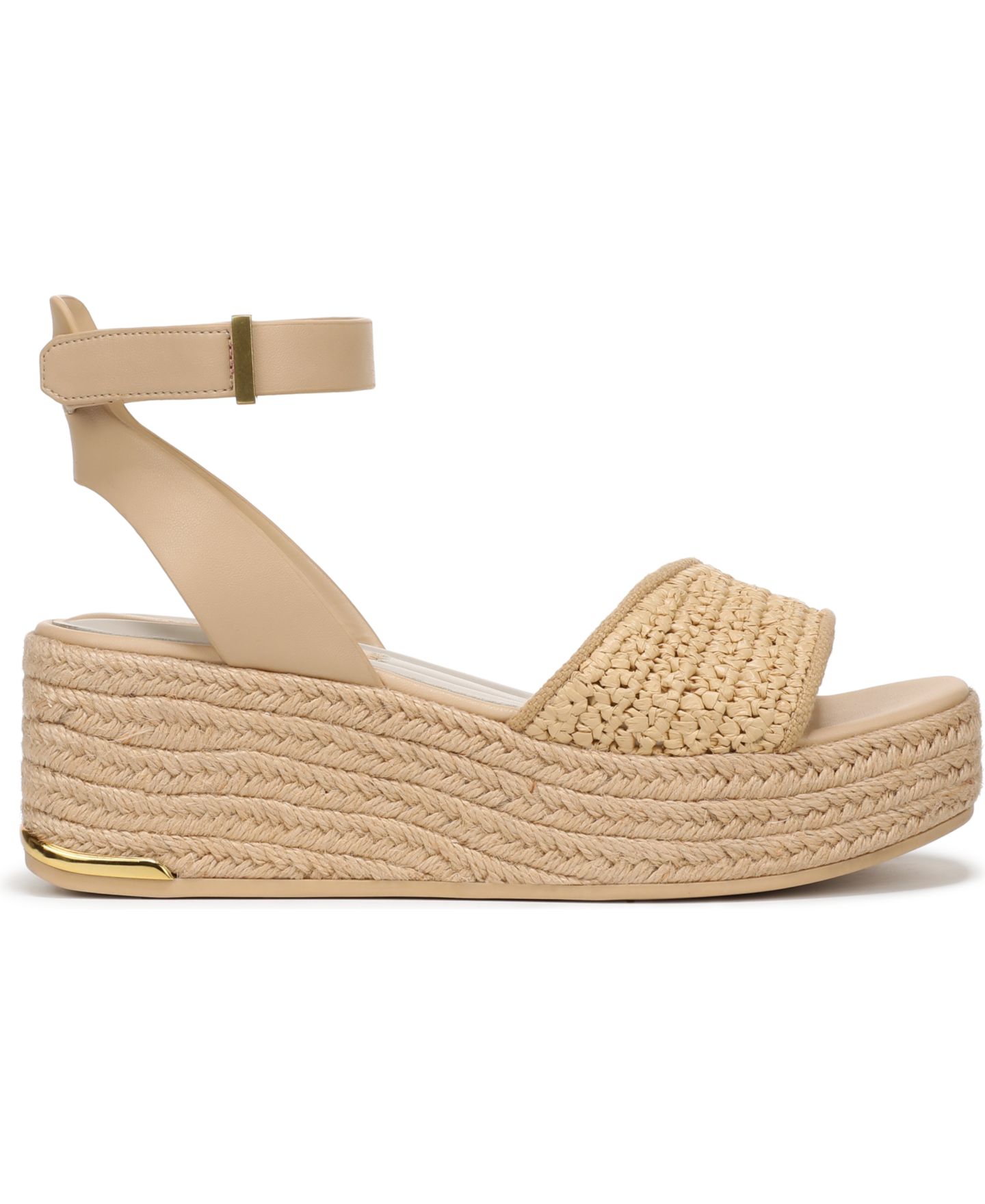 Женские сандалии Franco Sarto Tiffany Espadrille Platform, цвет: Бежевый искусственный — фото 2