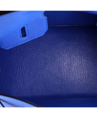 Birkin 25 Handbag Blue Togo with Gold Hardware