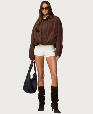 Women's Alberta Faux Suede Bubble Jacket