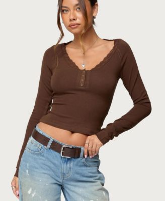Women's Shanah Lacey Henley Top