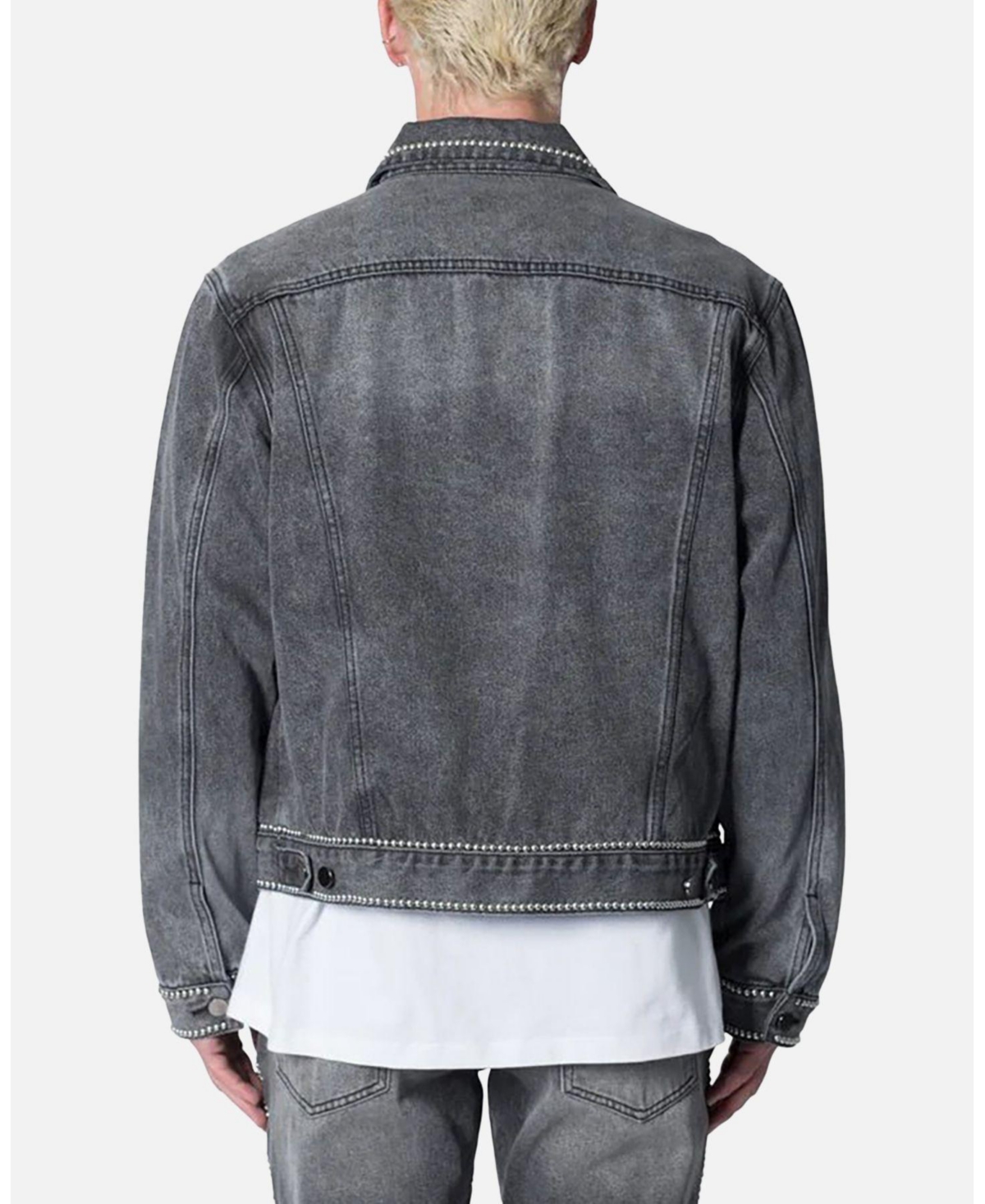 mnml Men's Flat Studded Trucker Jacket