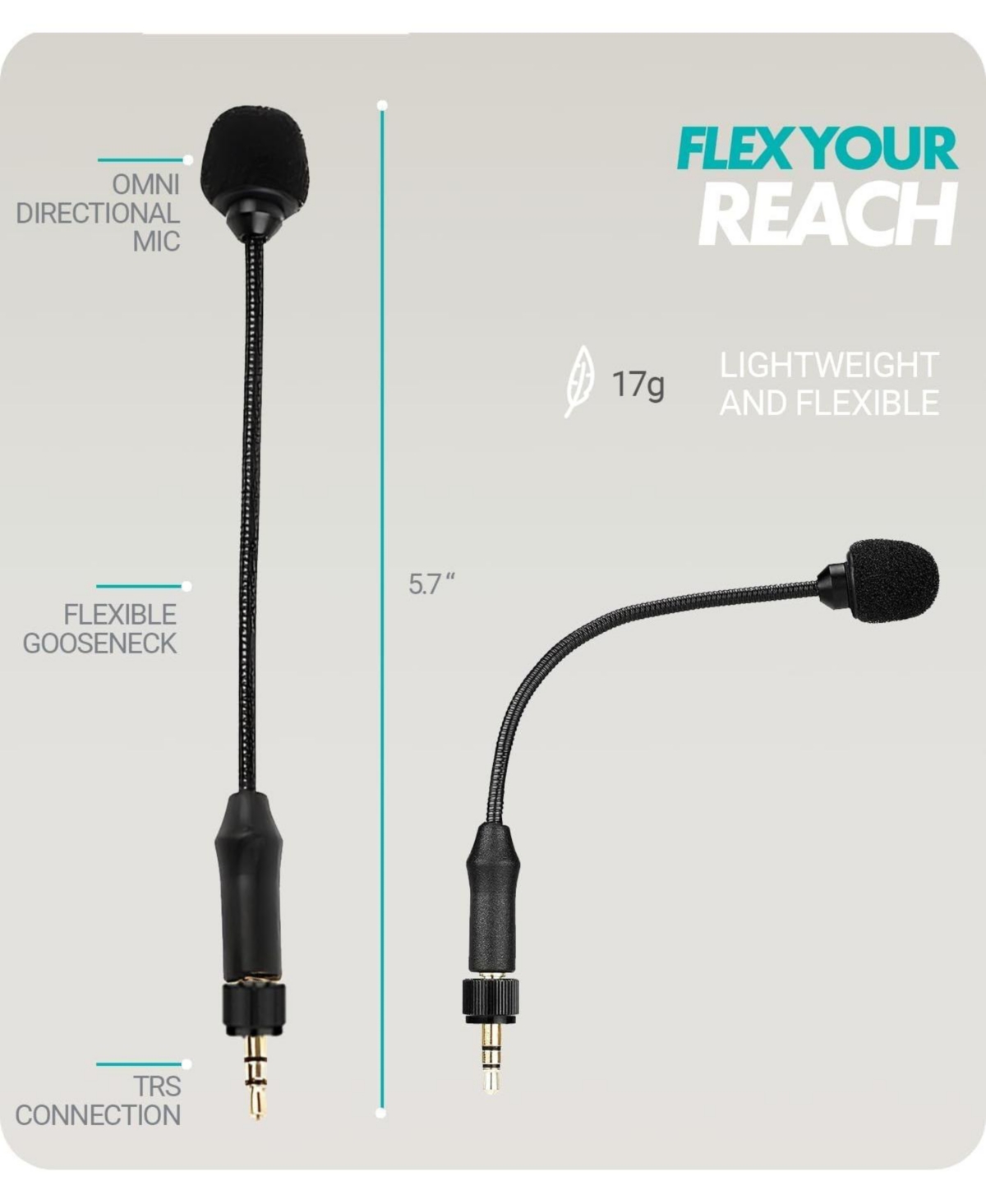 Movo Mv-M101 Gooseneck Omnidirectional Lavalier Microphone- Compatible Wireless Transmitters