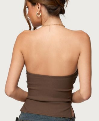 Women's Sade Strapless Side Slit Top