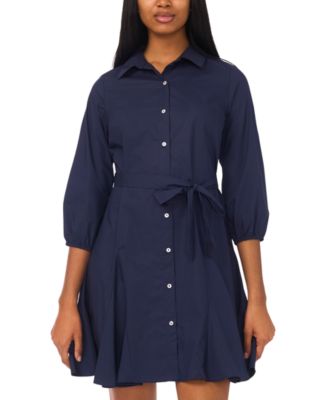 Women's Tie Waist Shirt Dress