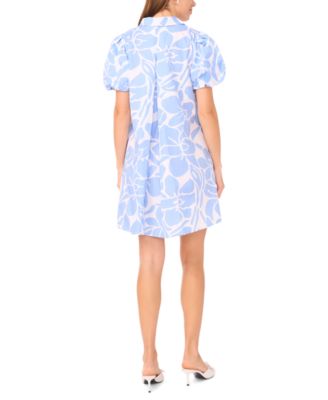 Women's Button Collared Mini Dress