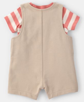 Carter's Baby Boys' Boat Striped T-Shirt and Shortall, 2-Piece Set
