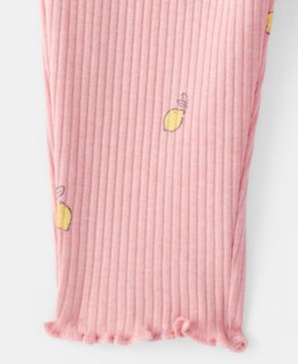 Baby Girls' Lemon Flutter-Sleeve Bodysuit and Pants, 2-Piece Set