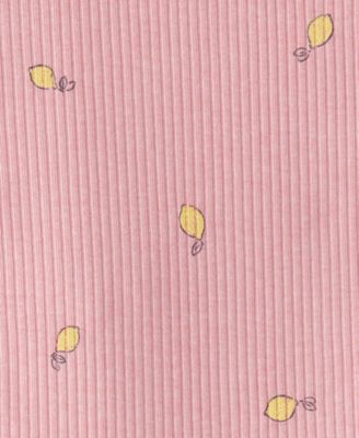 Baby Girls' Lemon Flutter-Sleeve Bodysuit and Pants, 2-Piece Set