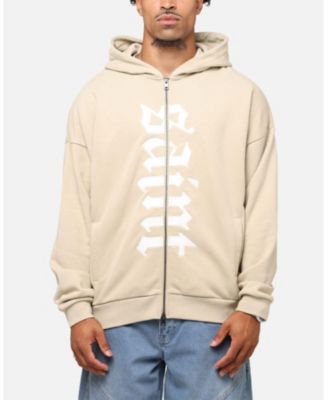 Men's Gothic Distressed Zip Hoodie